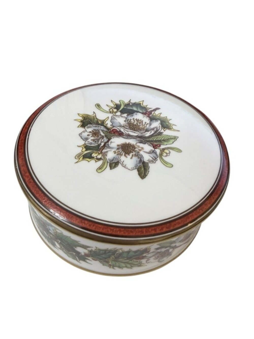 Christmas Rose Collection By Spode 4” Round Dish Fine Bone China Made in England